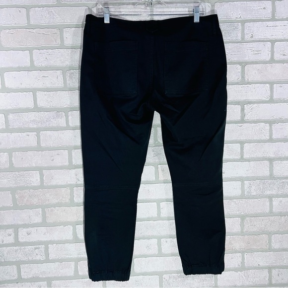 Frame Denim Trapunto Zip Cuff Cotton Blend Trousers in Washed Black Size 30 - Picture 6 of 9